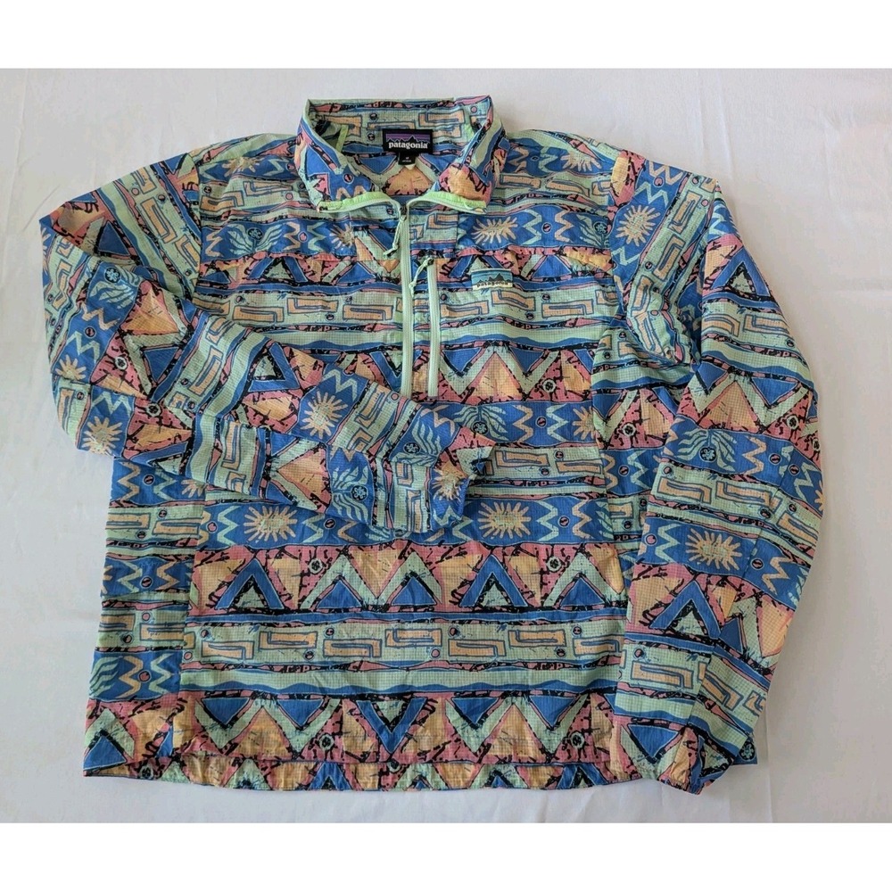 Patagonia Houdini Stash 1/2 Zip Pullover Women's Medium High Hopes Geo SP24